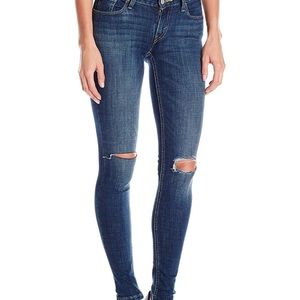 Levi’s 535 Super Skinny Low-Rise Ripped Jeans